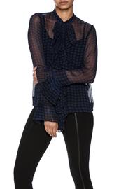  Sheer Dots Silk Blouse