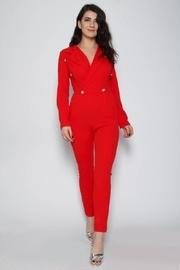  Tuxedo Button Jumpsuit
