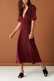 Maroon Wrap Dress