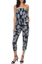  Strapless Jogger Style Jumpsuit