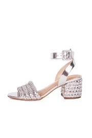  Silver Leather Sandals