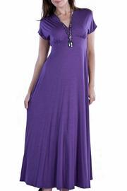  Faux-wrapped Cap-sleeve Maxi