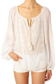  Ecru Embroided Top