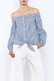  Pinstripe Waist Tie Top