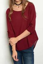  Burgundy Blouse