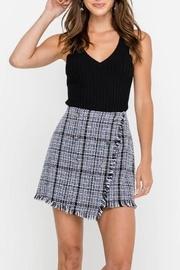  Fringe Button Mini-skirt