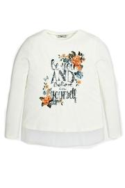  Floral-sequin Graphic Top