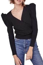  Suki Surplice Puff Shoulder Sweater