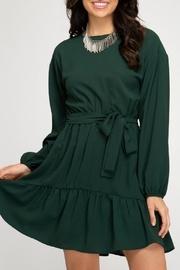  Woven Flounce Dress