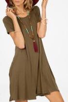  Solid T-shirt Dress