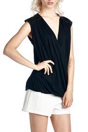  Sleeveless Surplice Top