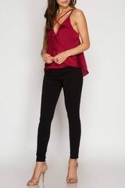  Criss-cross Satin Camisole