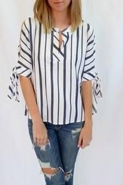  Stripe Print Blouse