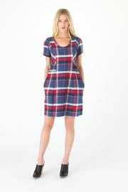  Loni Indigo Plaid Dress