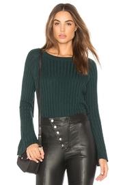  Ribbed Bell-sleeved Sweater