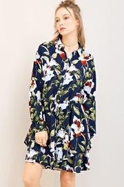 Navy Floral Shirtdress