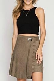  Suede Tie Skirt