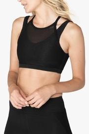  Black Mesh Overlay Top