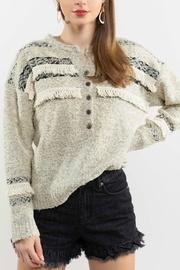  Fringe-trimmed Sweater