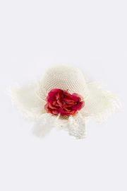  Floral Woven Hat