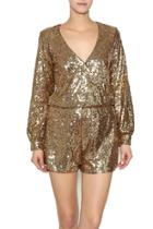  Gold Sequin Romper