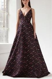  Sleeveless Jacquard Gown