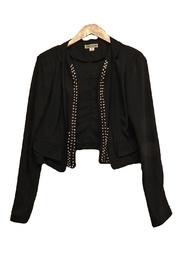  Stud-lapel Crop Jacket
