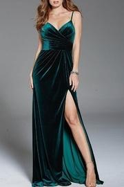  V-neck Velvet Gown