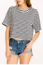  Cropped Striped Tee