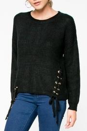  Lace-up Knit Sweater