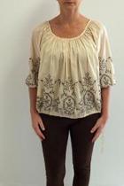  Boho Embroidered Top
