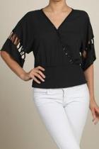 Chiffon Windowpane Top