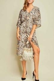  Snake Print Midi-dress