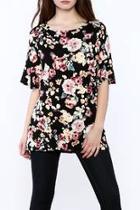  Knit Floral Tunic