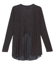  Woven Back Cardigan