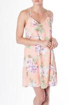  Peach Floral Dress