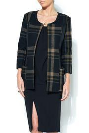 Mm Couture Detailed Plaid Jacket