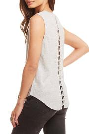  Rib Knot Back Cap Slv Shirttail Tee