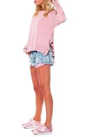  Pink Ruffle Sweater