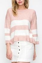  Pink Striped Sweater