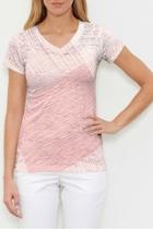  Sketch Coral V-neck Tee