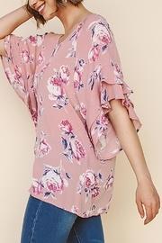  Floral Ruffled Top