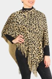  Leopard Brushed Poncho