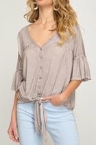  Taupe Knit Top