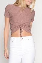  Drawstring Crop Tee