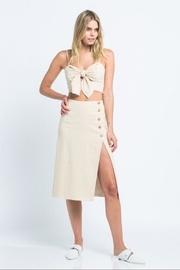  Button-down Midi Skirt-set