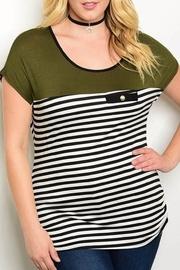  Olive Stripe Tee