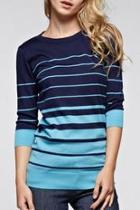  Navy Striped Top