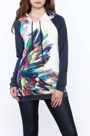  Color Splashed Hooded Sweater