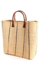  Natural-straw Black-striped Bag